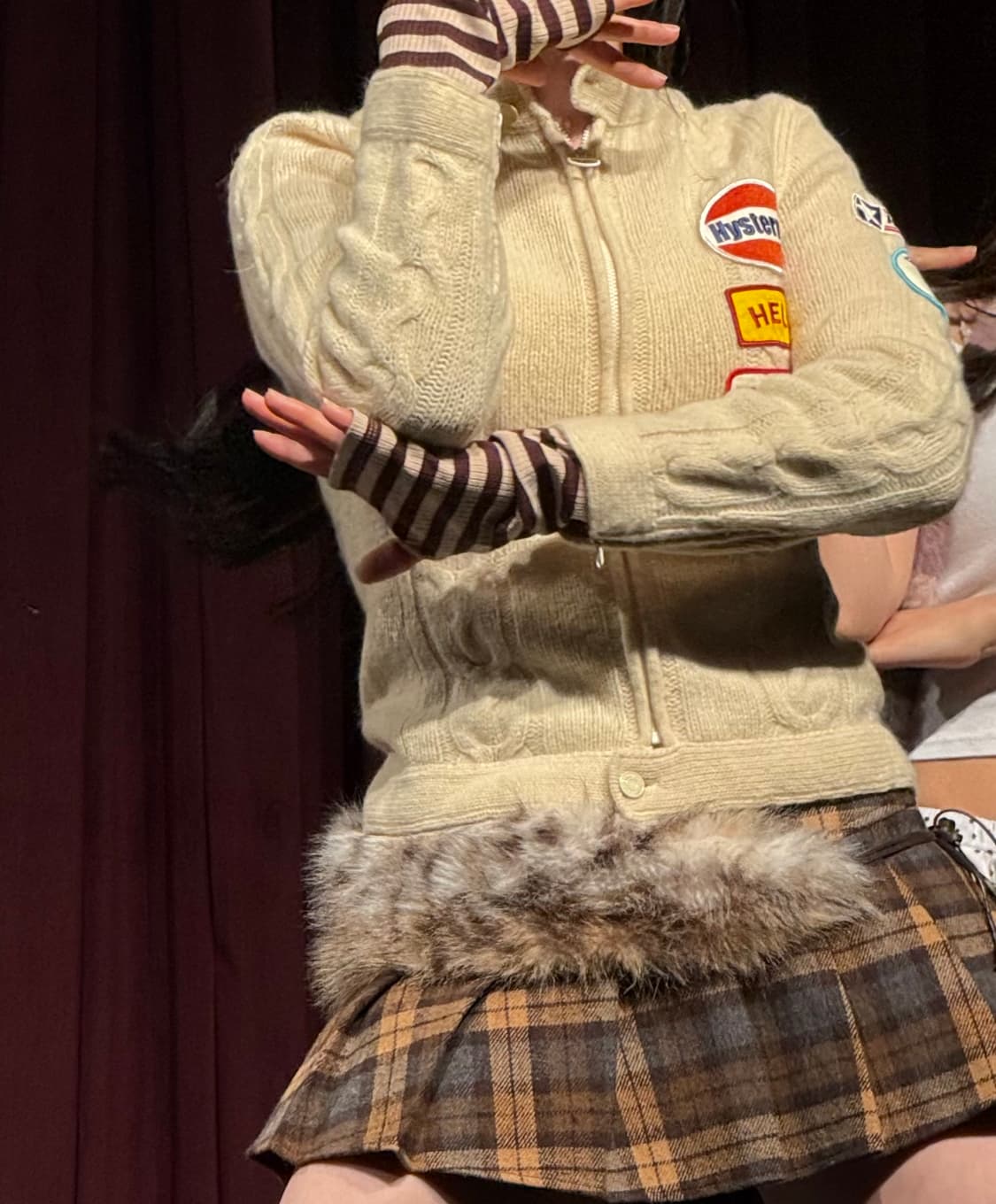 히스테릭글레머 니트 집업 상품이미지3