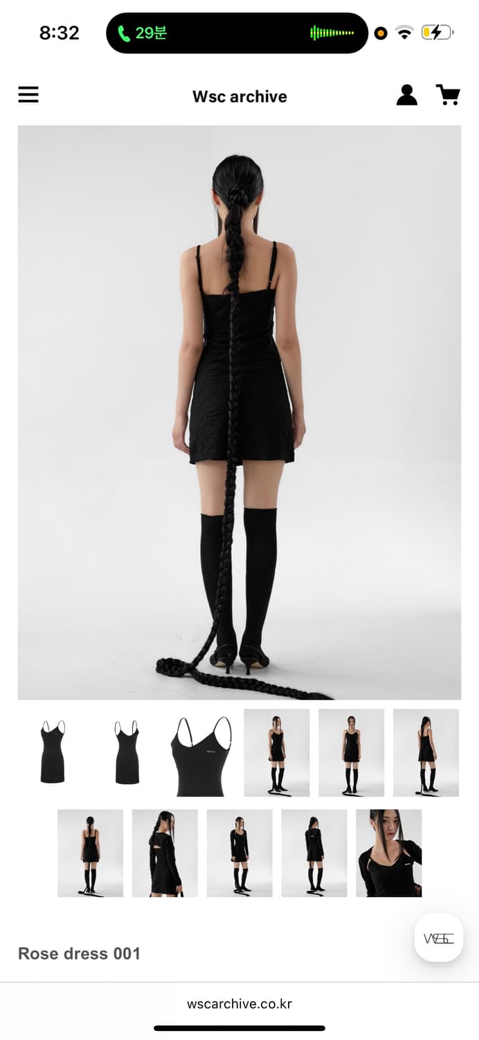 [새것] Wsc archive Rose dress 001 원피스 블랙 상품이미지1