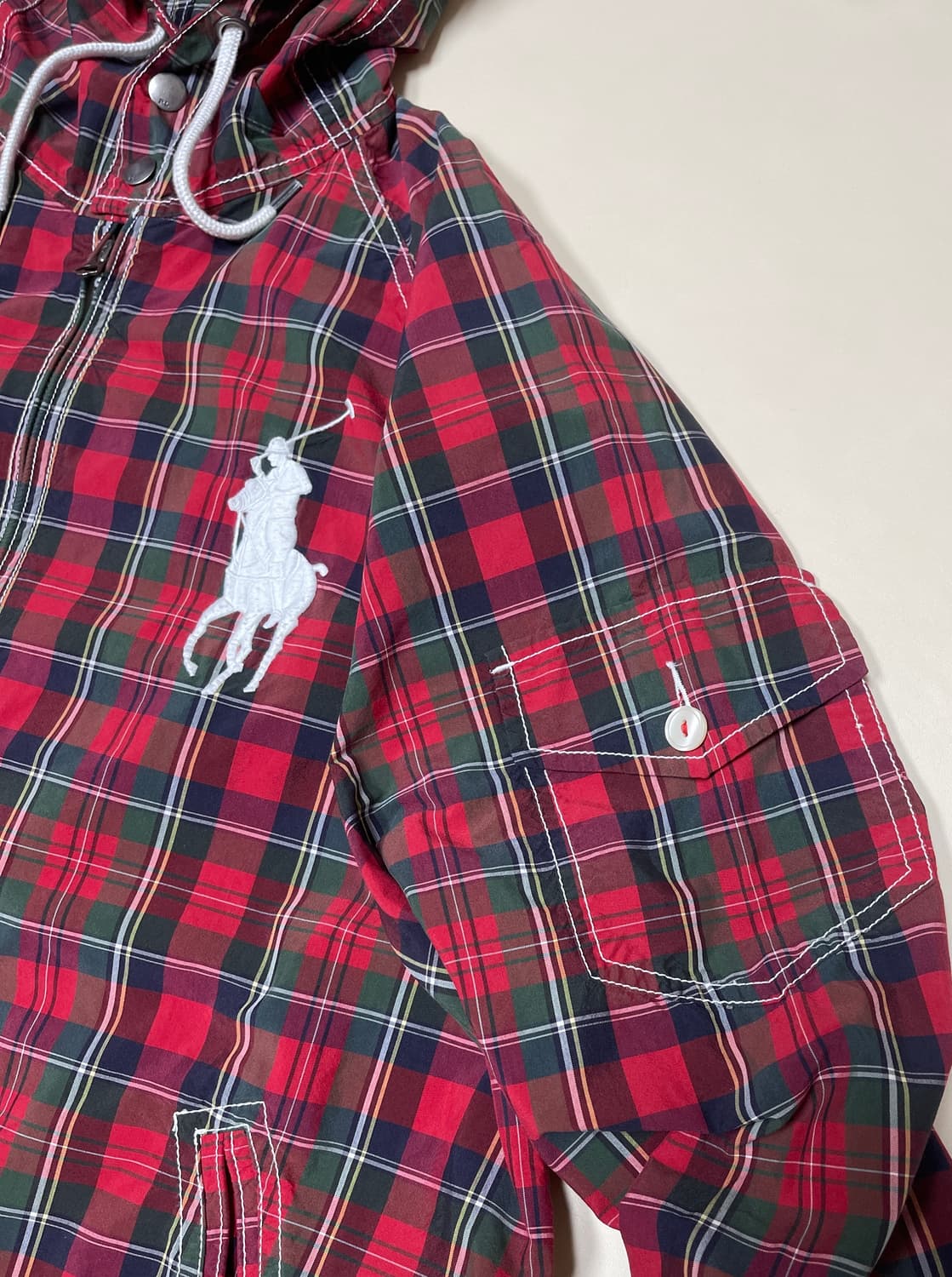 폴로 랄프로렌 빅포니 체크 후드 자켓 상품이미지4