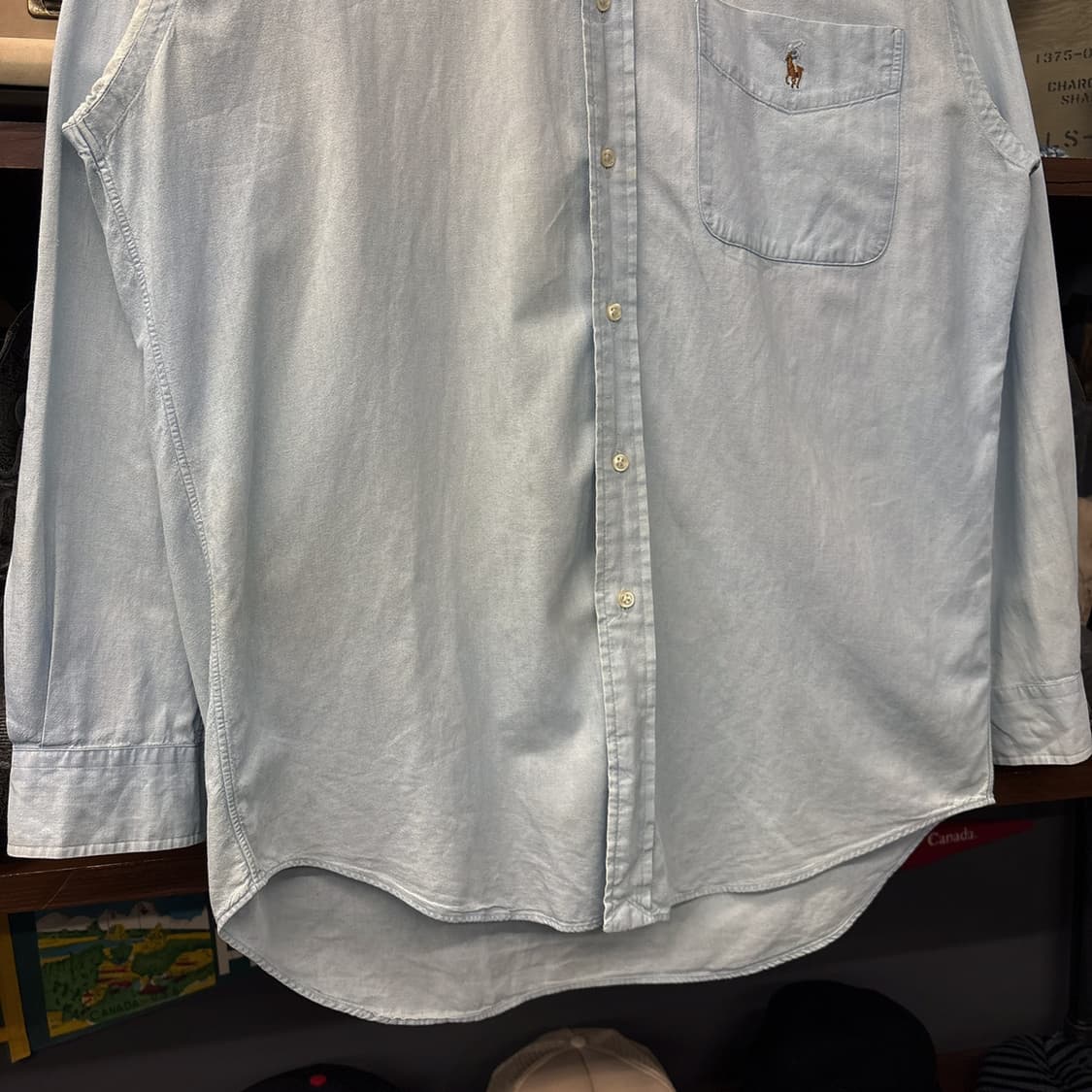 90s 폴로 랄프로렌 Big Shirt 라인  샴브레이 셔츠 N1009 상품이미지4