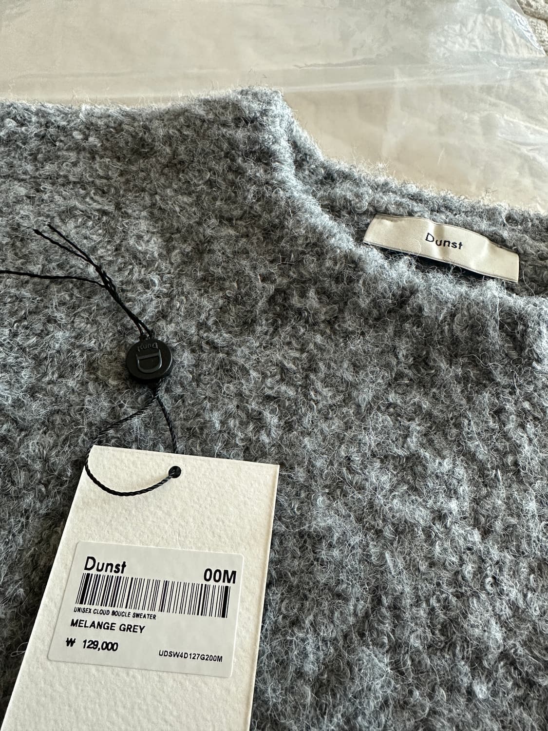 [M] 던스트 클라우드 부클레 스웨터 멜란지 그레이 상품이미지3