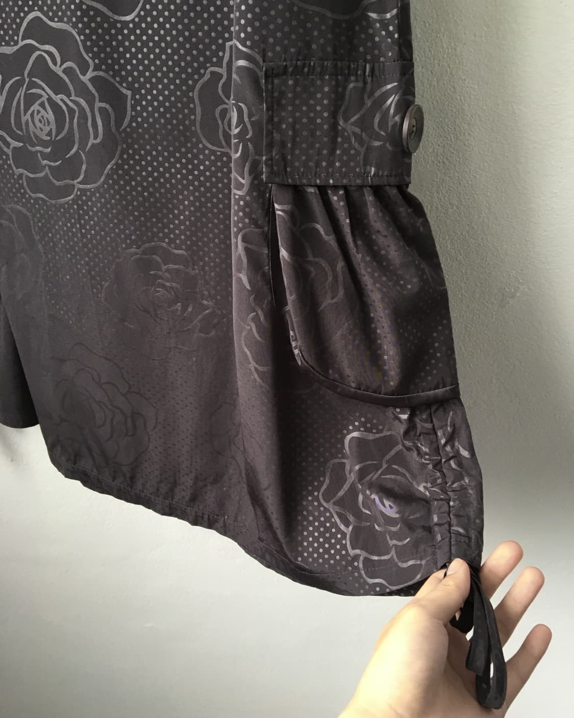 Flower pattern glossy sleeveless onepeic 상품이미지4