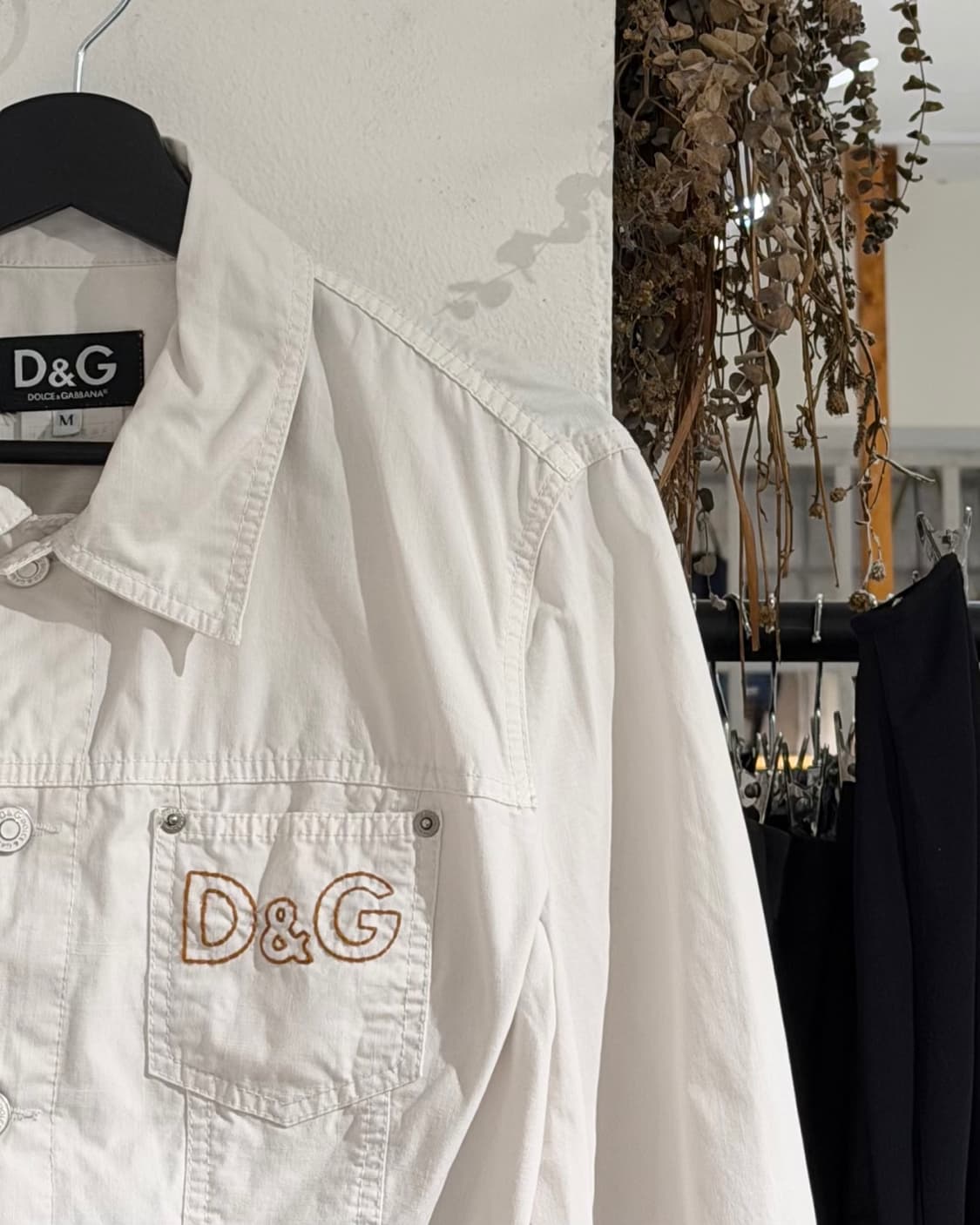 돌체앤가바나 화이트 로고 포플린 자켓 상품이미지3