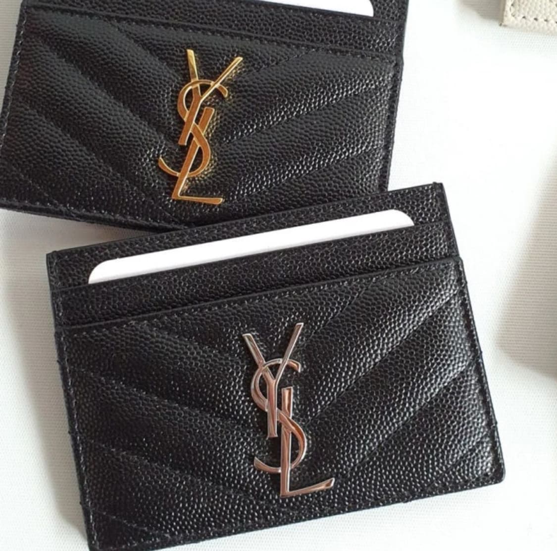 입생로랑 생로랑 카드지갑 블랙 캐비어  판매합니다 명품 샤넬 금장은장 상품이미지1