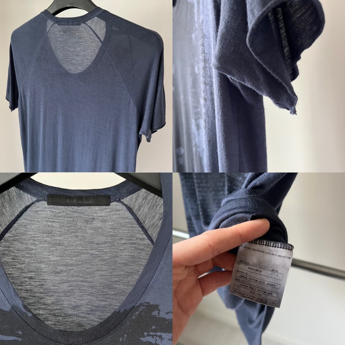 Julius Asymmetrical Silk Jersey Cutsew 상품이미지10