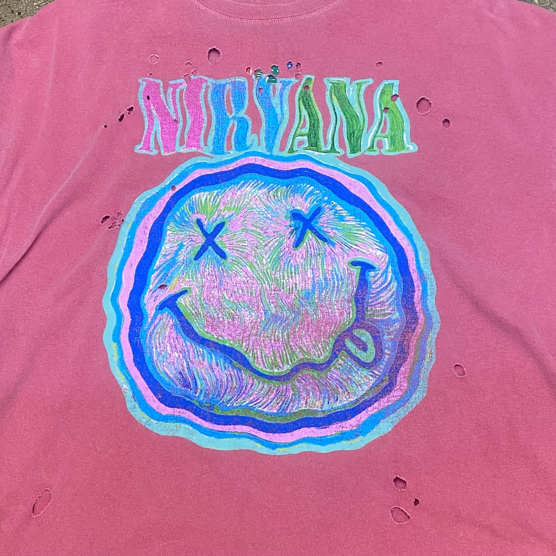 레어) 미국 빈티지 너바나 정식 굿즈 반팔티 상품이미지4
