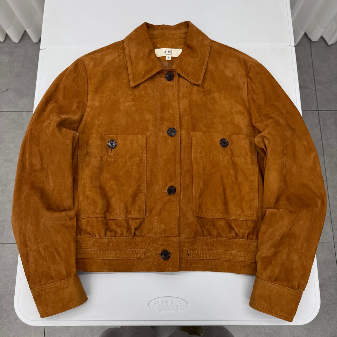 아떼바네사브루노 염소가죽 스웨이드 자켓 상품이미지2