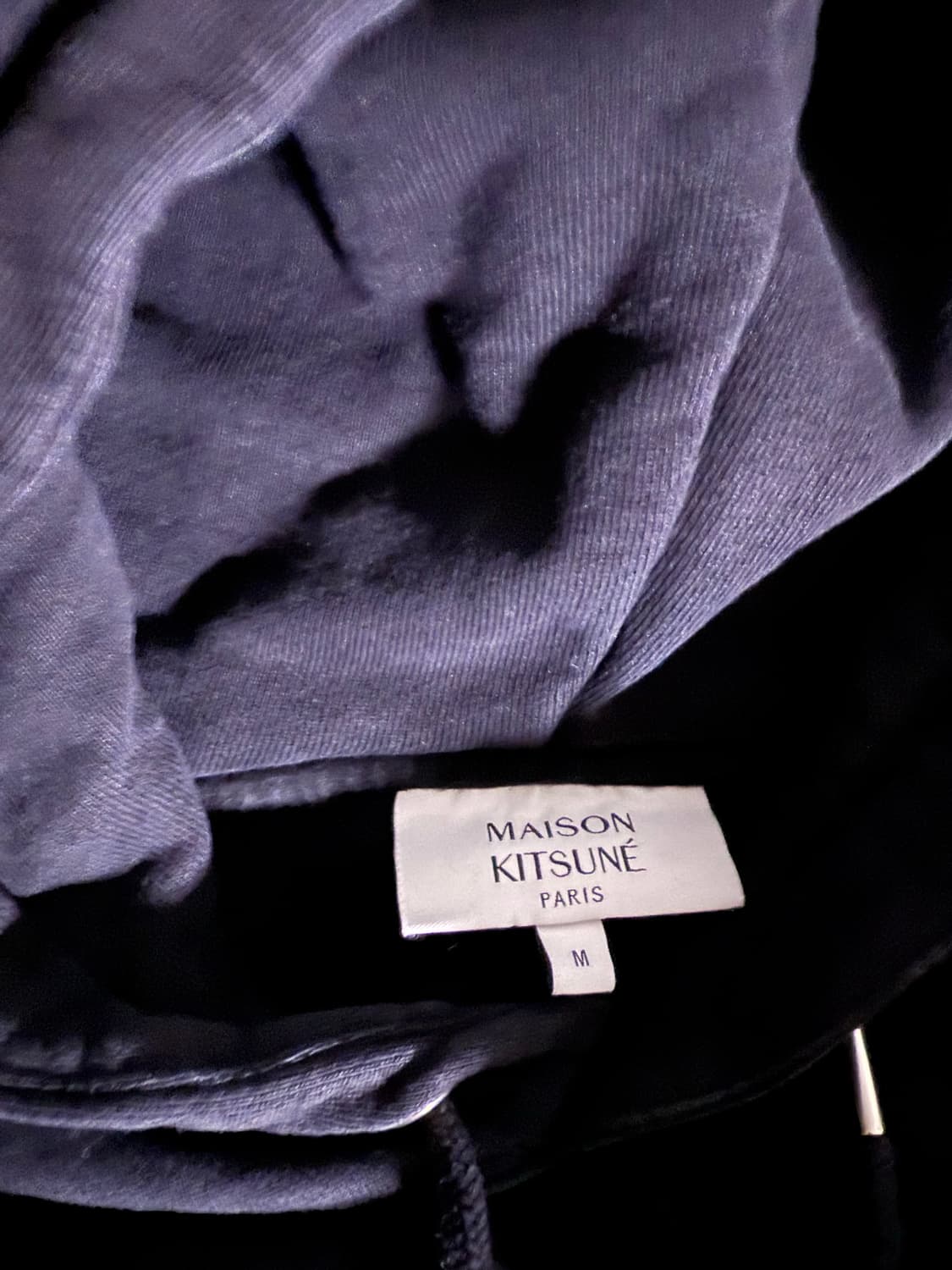 메종키츠네 블랙 후드티 M 상품이미지3