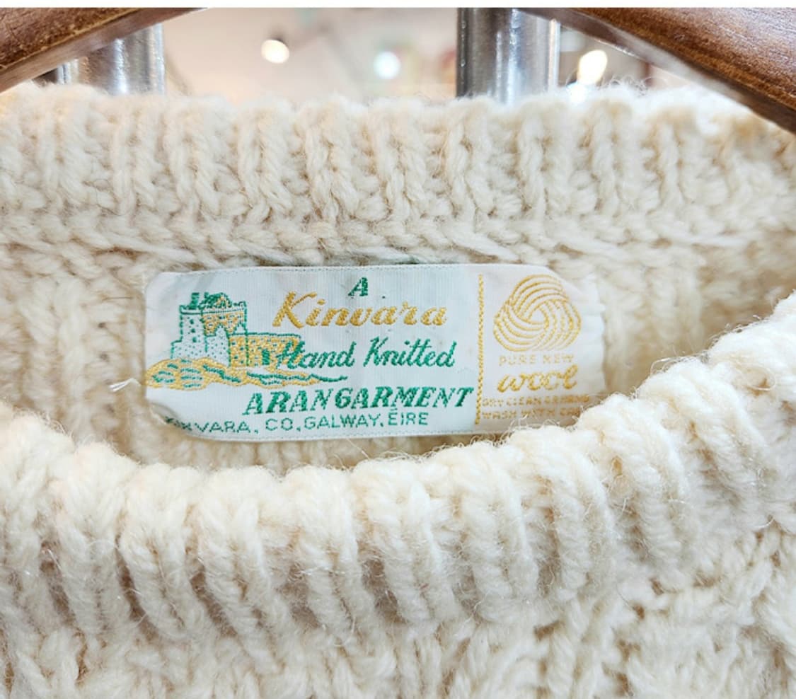 Kinvara 도톰한 아일랜드산 핸드메이드  빈티지 스웨터 상품이미지3