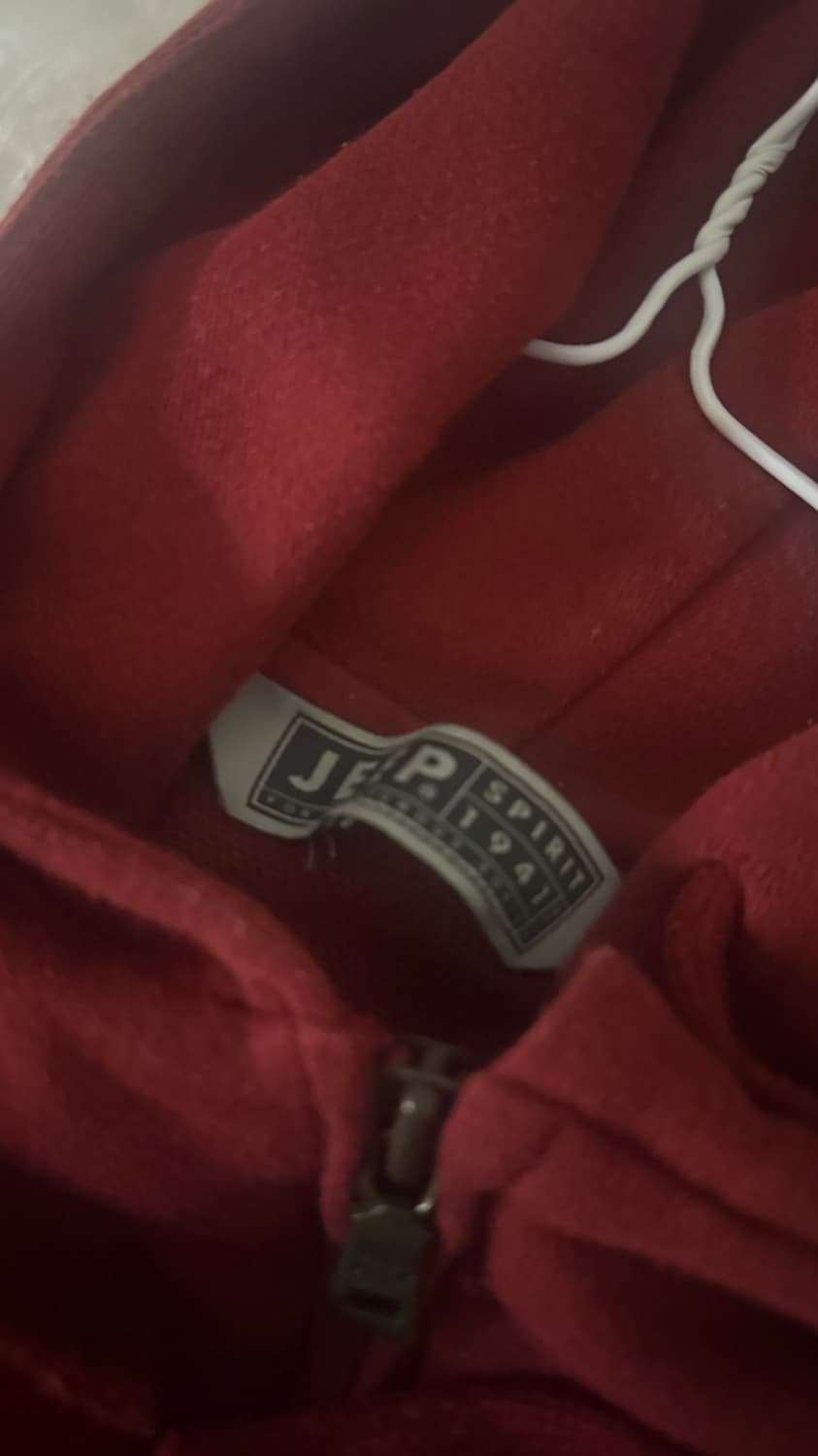 Jeep 지프 버건디 레드 후드집업 슬림핏 상품이미지2