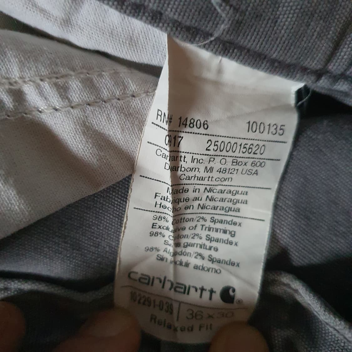 칼하트Rigby Relaxed Fit Canvas Work Pant  n 상품이미지5