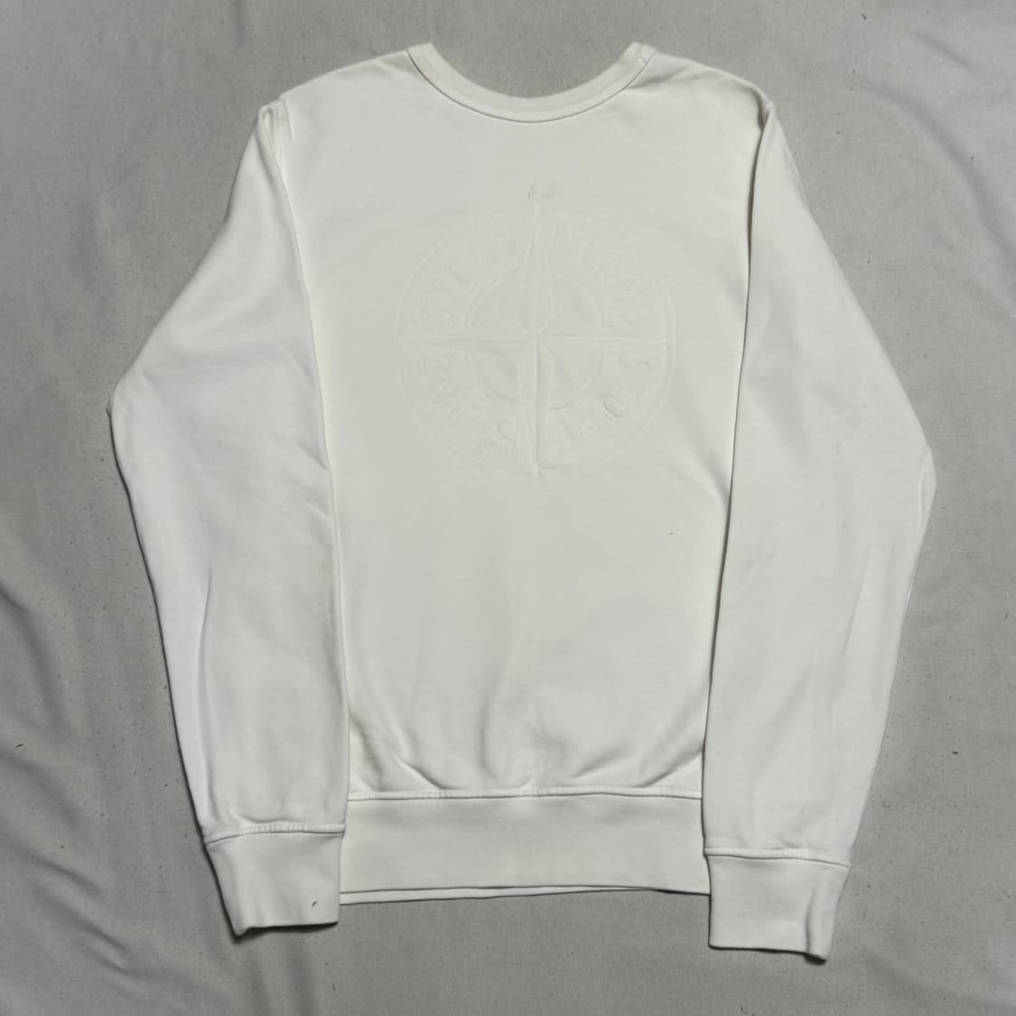 M 스톤아일랜드 양면 로고 화이트 맨투맨 상품이미지3