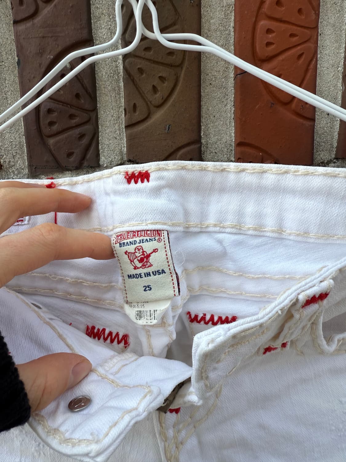 트루릴리전 화이트 데님 팬츠 made in USA 상품이미지4