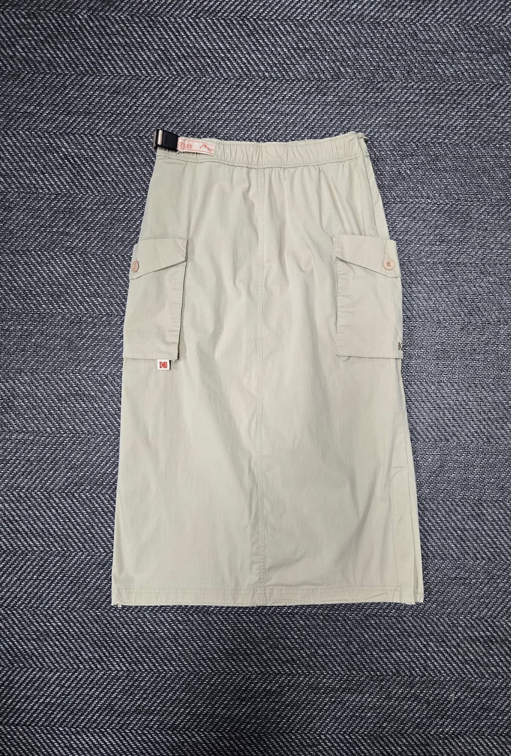 코닥 포토그래퍼 스커트 베이지 밴딩치마 상품이미지2