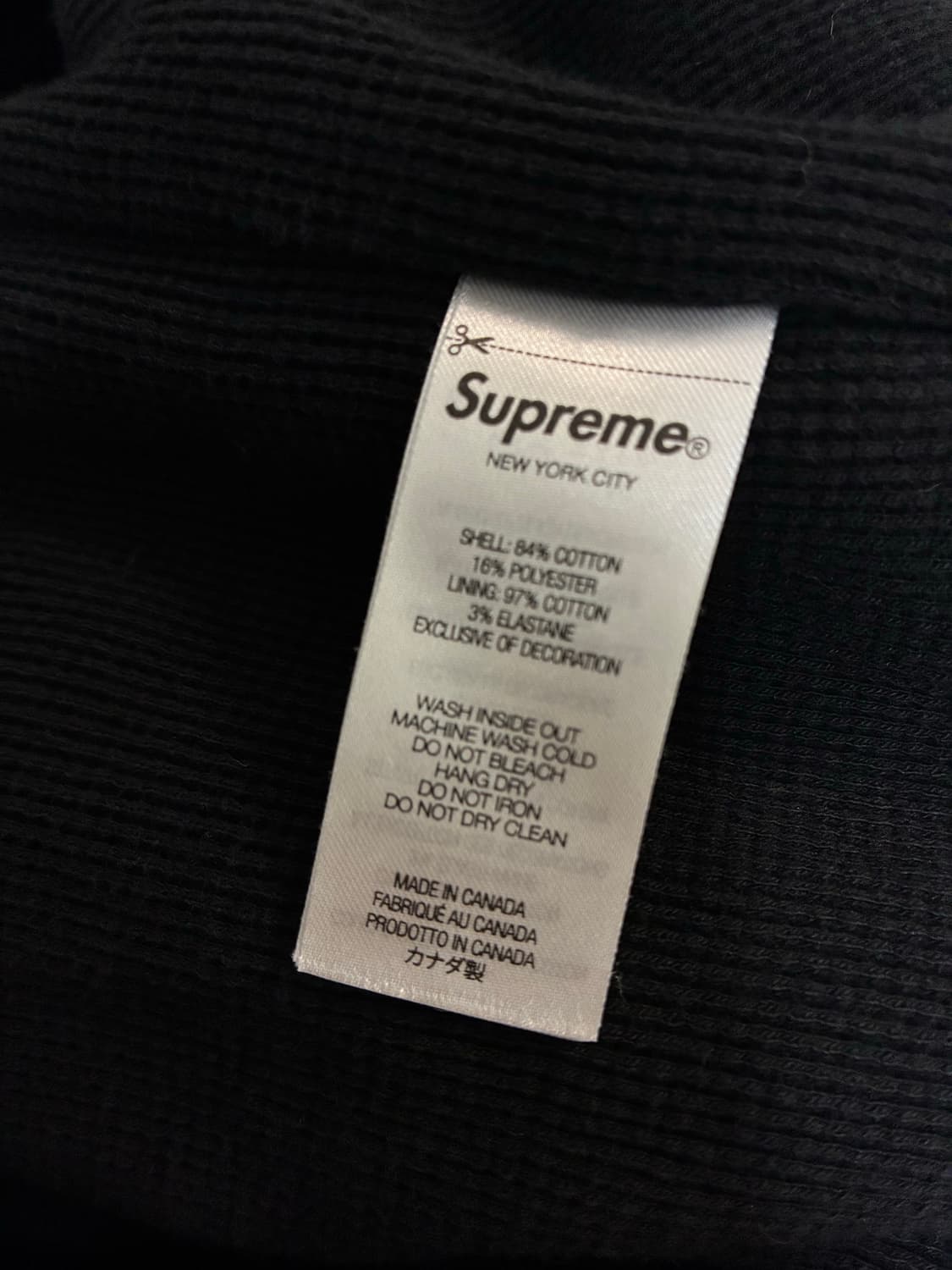 슈프림 아크 써멀 후드집업 블랙 XXL 상품이미지4