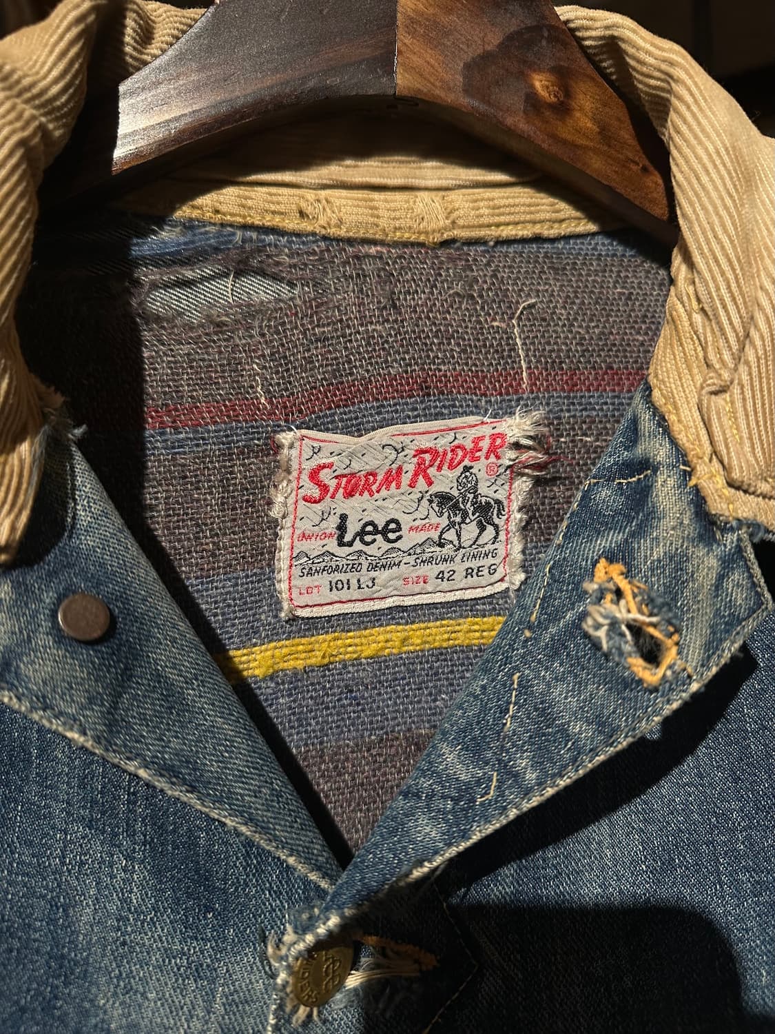 60s USA LEE 빈티지 리 101LJ 스톰라이더 데님 자켓 상품이미지4