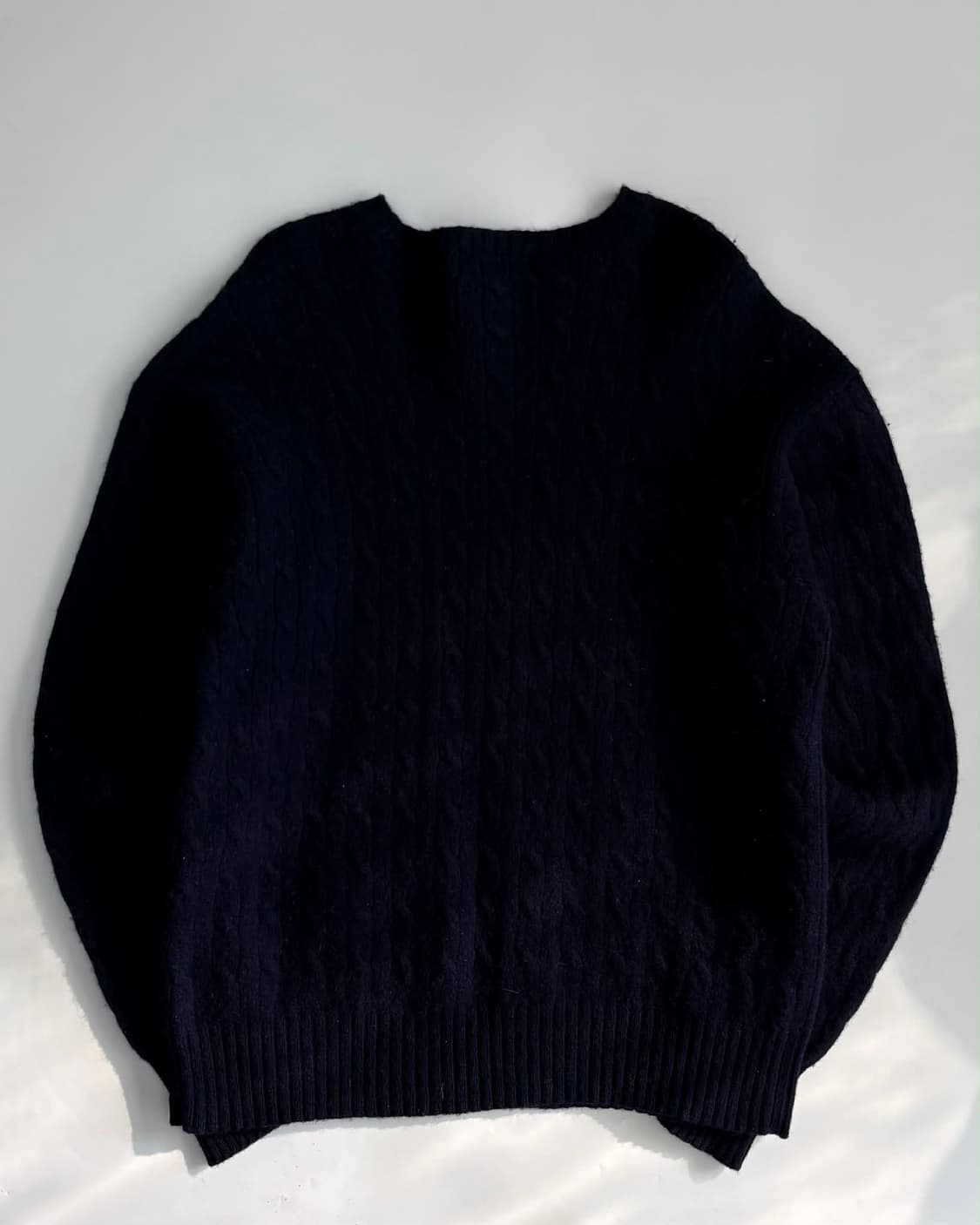 [105] 폴로 랄프로렌 셰틀랜드 울 네이비 크루넥 니트 스웨터 상품이미지2