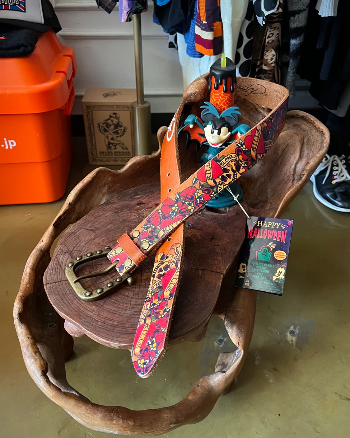 90-00s ED Hardy Real Cow Leather Belt 상품이미지5