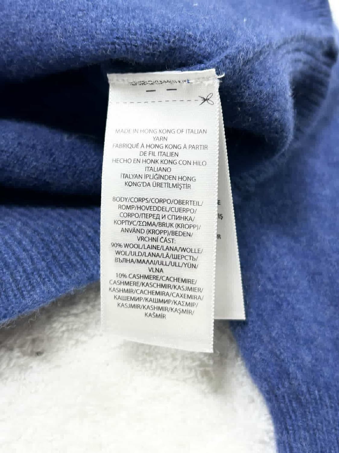 폴로 블루 캐시혼방 반집업 니트 상품이미지9