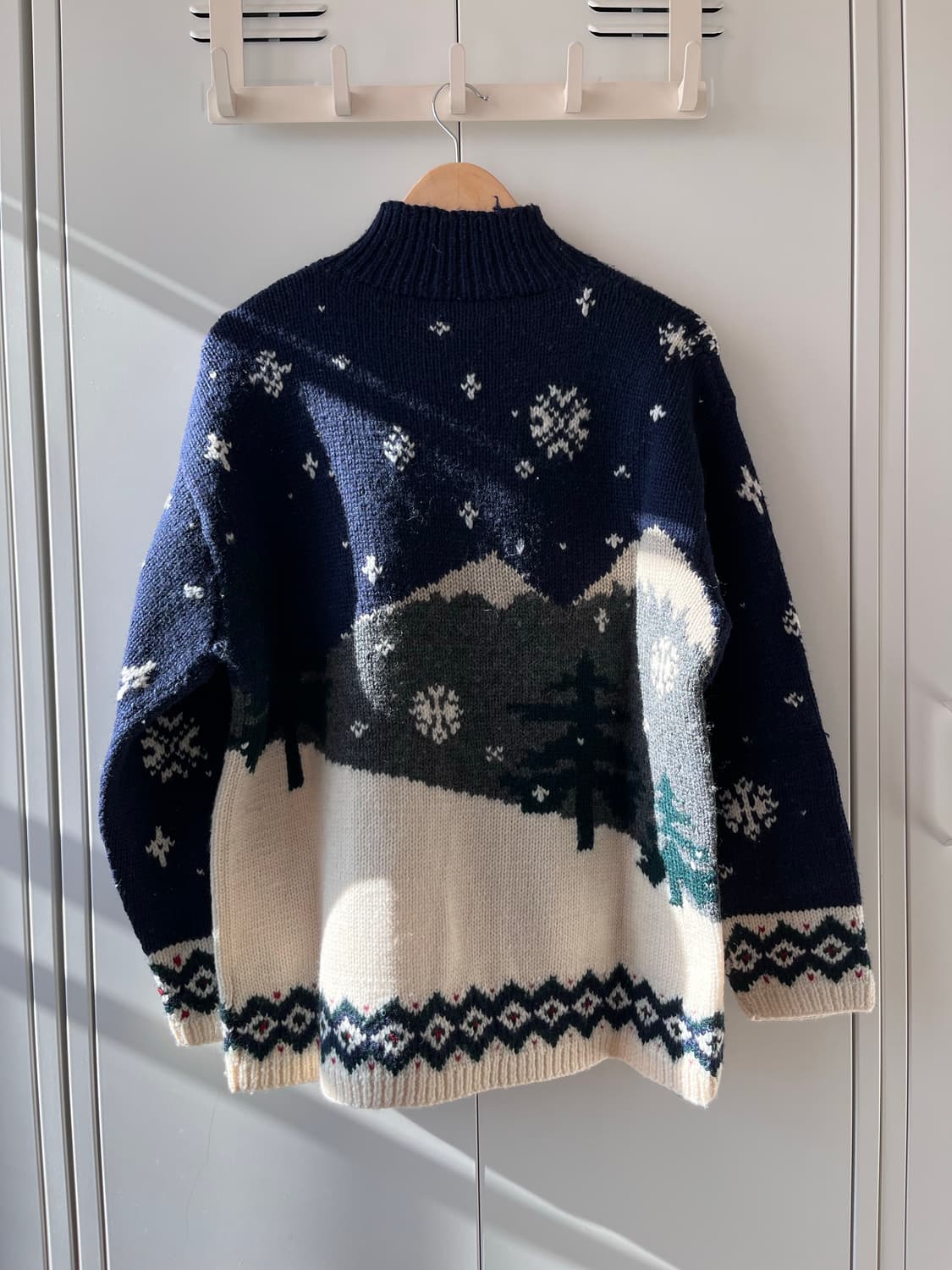 (Rare) 90' 폴로 랄프로렌 눈꽃 썰매 강아지 울니트  상품이미지10