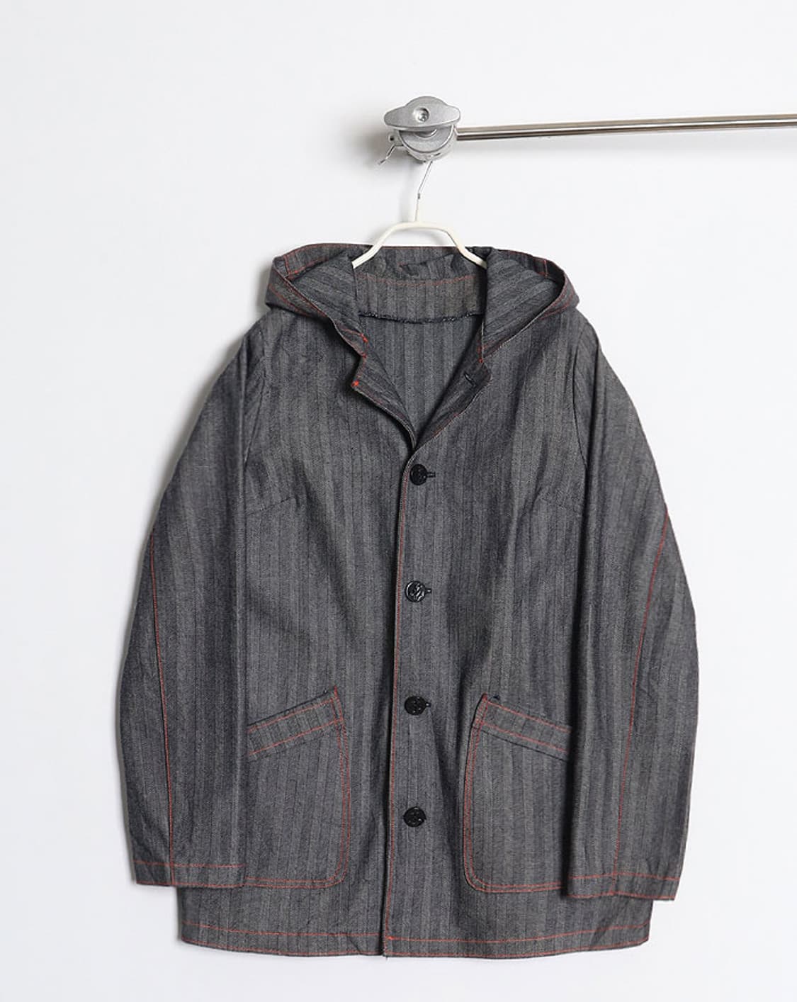 Non Herringbone Hooded Denim Jacket 상품이미지1