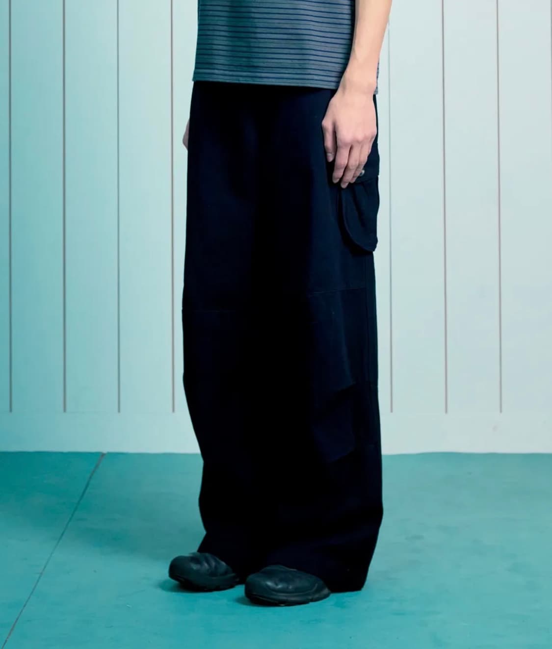 TCM pleated cargo pants (black) 상품이미지1
