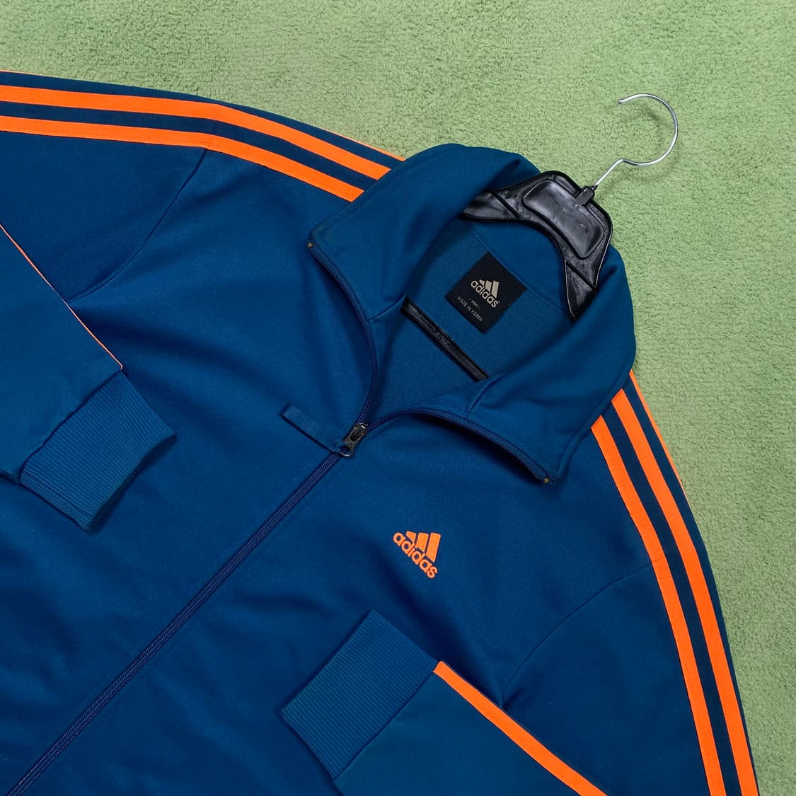 아디다스 청록 오렌지 삼각 로고 져지 집업 상품이미지3