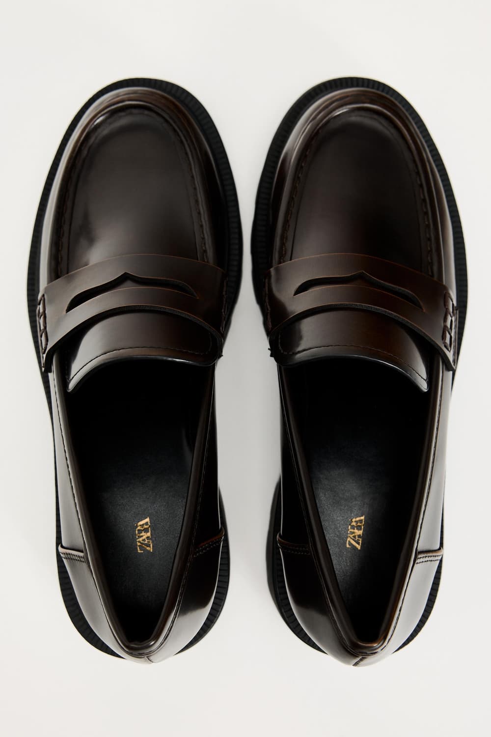 자라 빈티지 트랙솔 클래식 페니 로퍼 브라운 39 250 상품이미지2