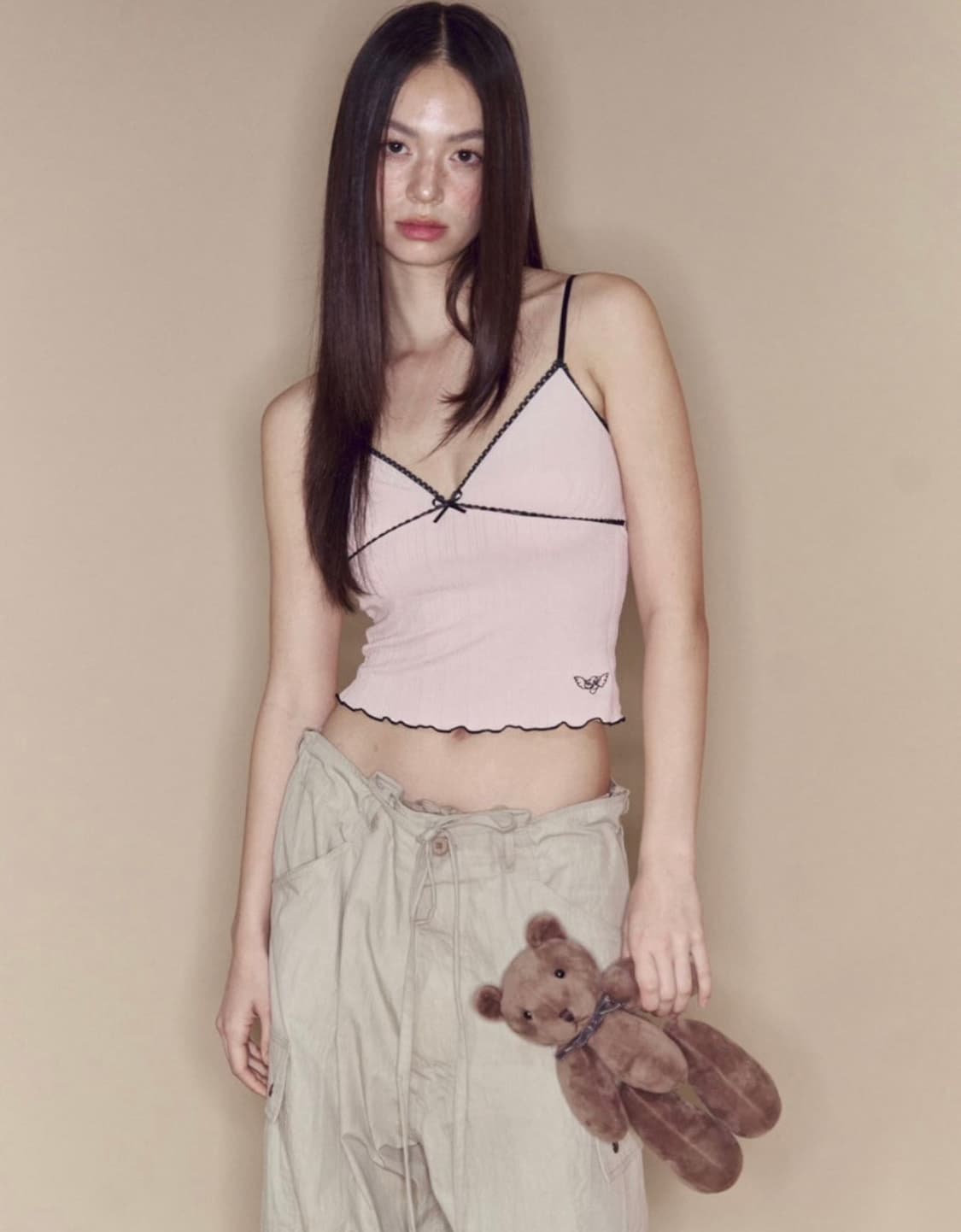 플리즈노팔로우 루미카고팬츠 샌드 (사용감X) 상품이미지2