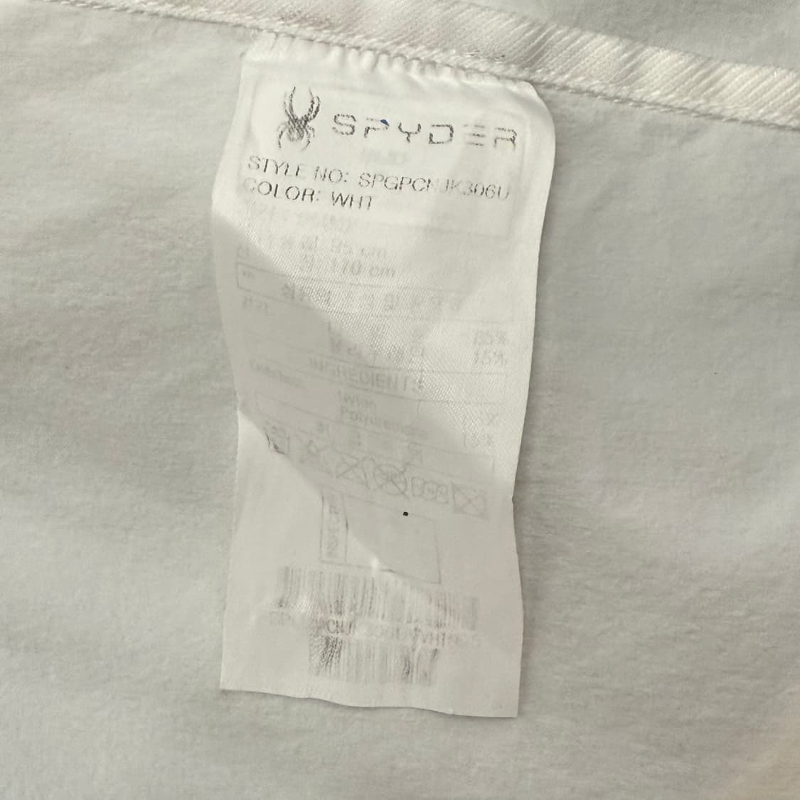 [정품/M] Spyder 스파이더 화이트 바람막이 후드 자켓 b16 상품이미지6