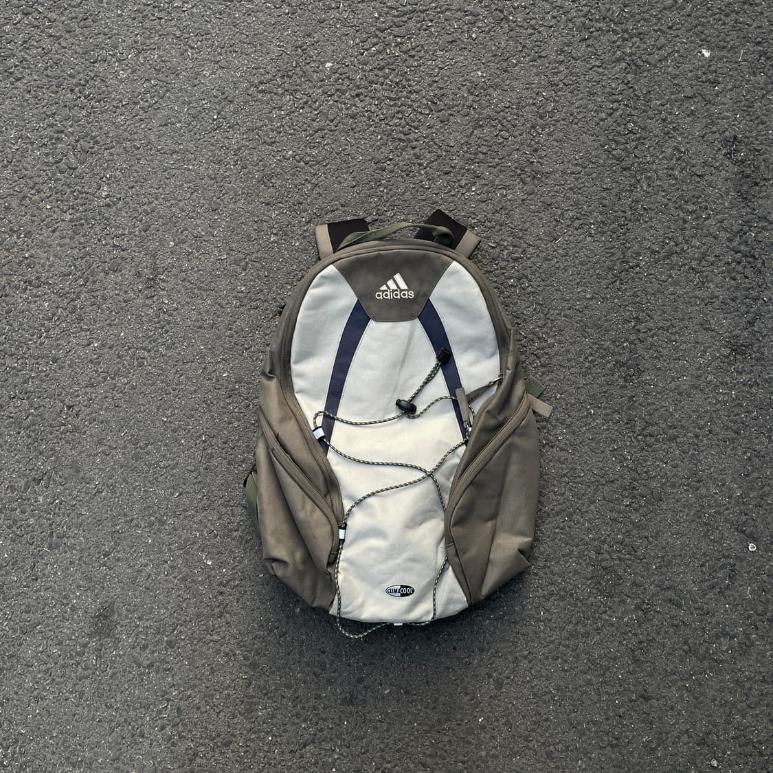 90s 아디다스 대대장 카키 베이지 고프코어 백팩 올드스쿨 가방 상품이미지1