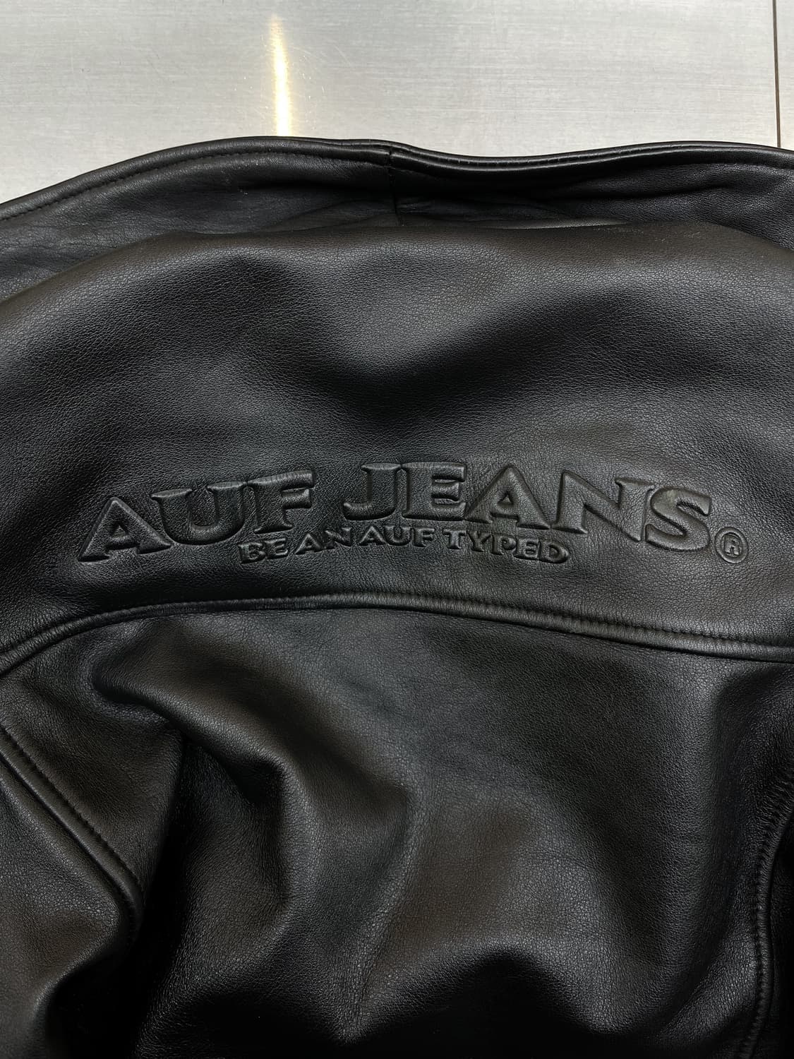 Auf Jeans 90’s 카으 레더 바이크 자켓 상품이미지6