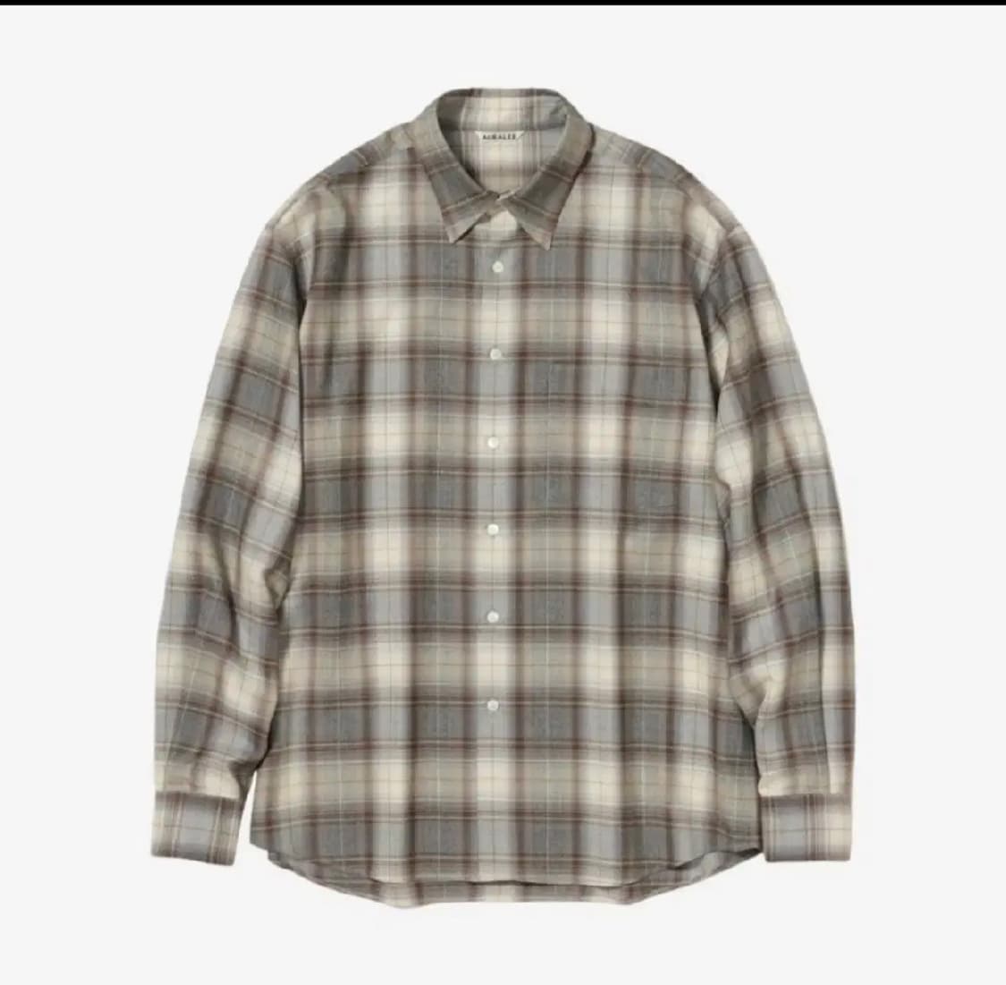 오라리 23AW 체크셔츠 4사이즈 상품이미지1
