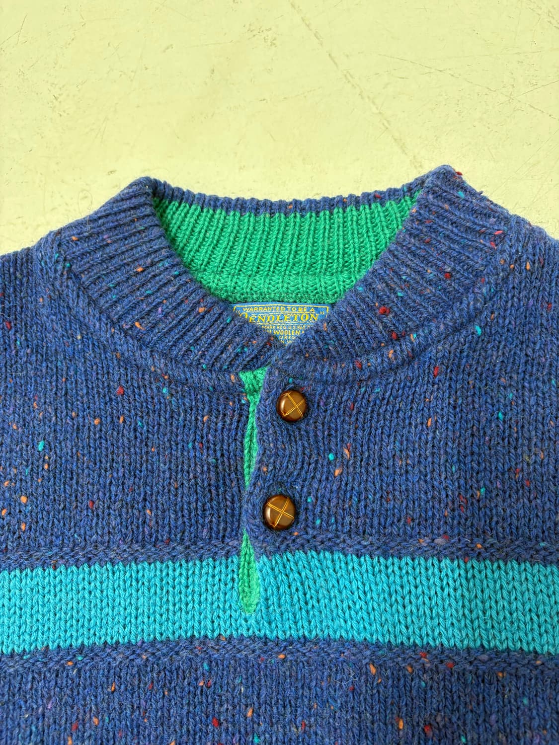 70‘s Pendleton Henley Knit sweater.  상품이미지6
