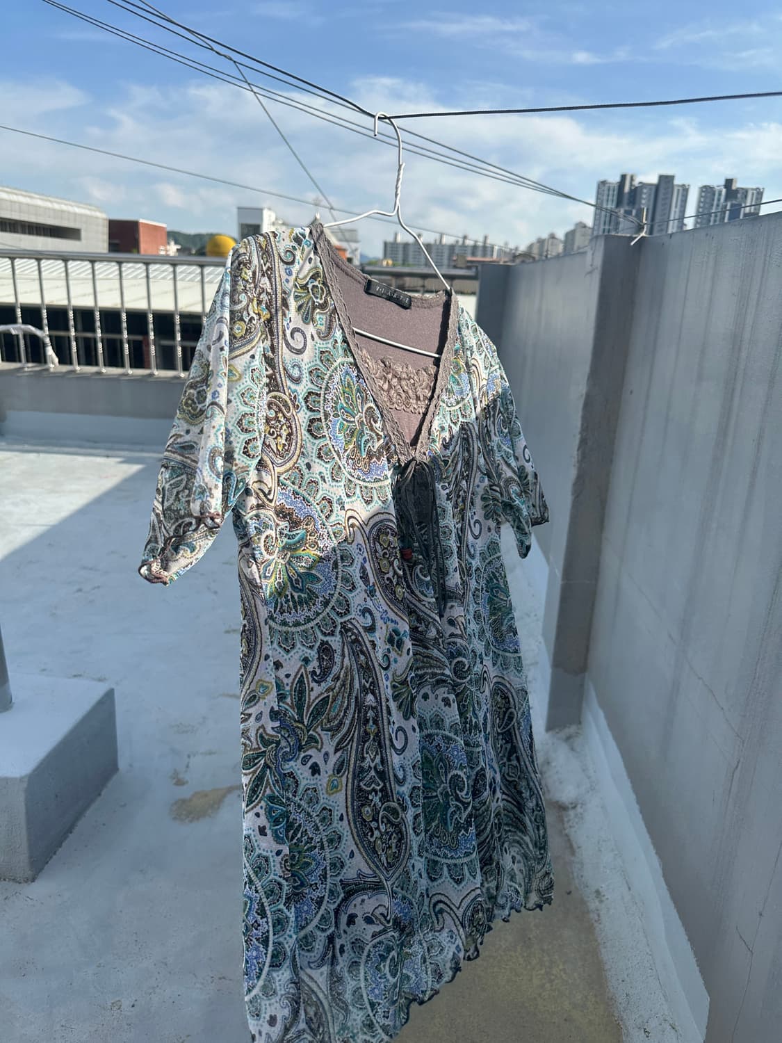 빈티지 레이어드 페이즐리 에스닉 히피 모리 모리걸 블라우스 티셔츠 상품이미지1