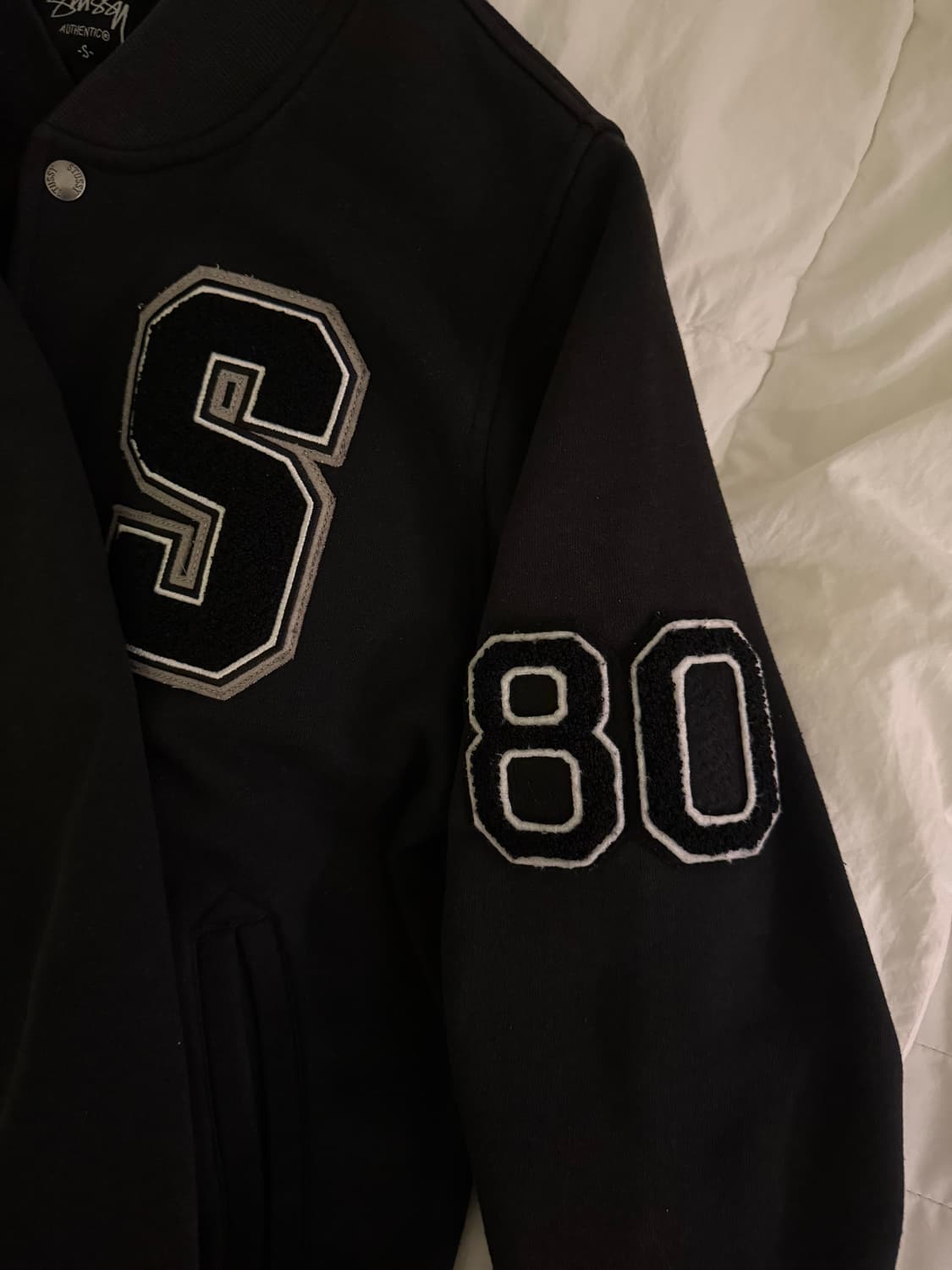 Stussy 스투시 블랙 스타디움 자켓 상품이미지2