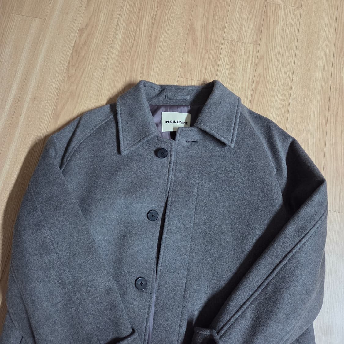 인사일런스 마펠 캐시미어 발마칸 코트 GREY BROWN L 사이즈 상품이미지4