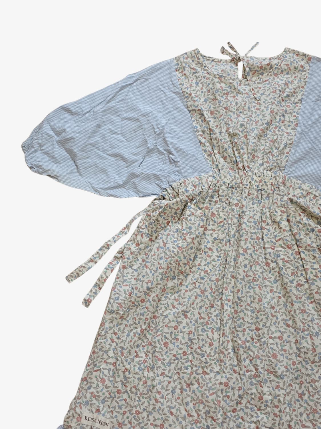 JPN 블루 체크 에이프런 원피스 상품이미지2