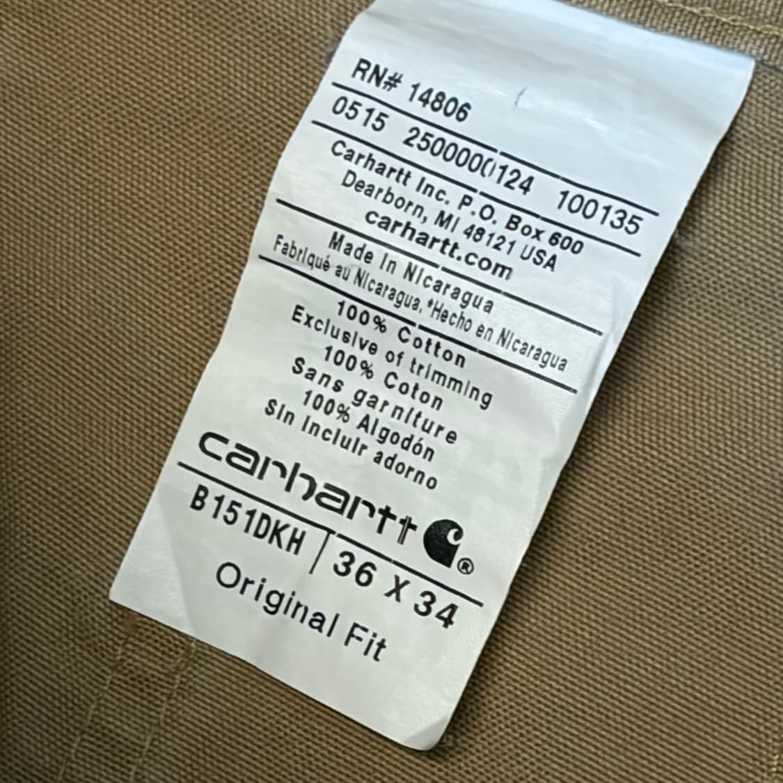 00s USA 빈티지 칼하트 워크팬츠 상품이미지6