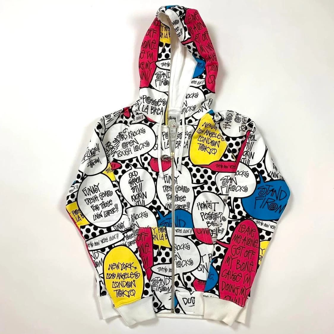 00s 데드스탁 스투시 스투시 버블 코믹 후드집업 상품이미지1