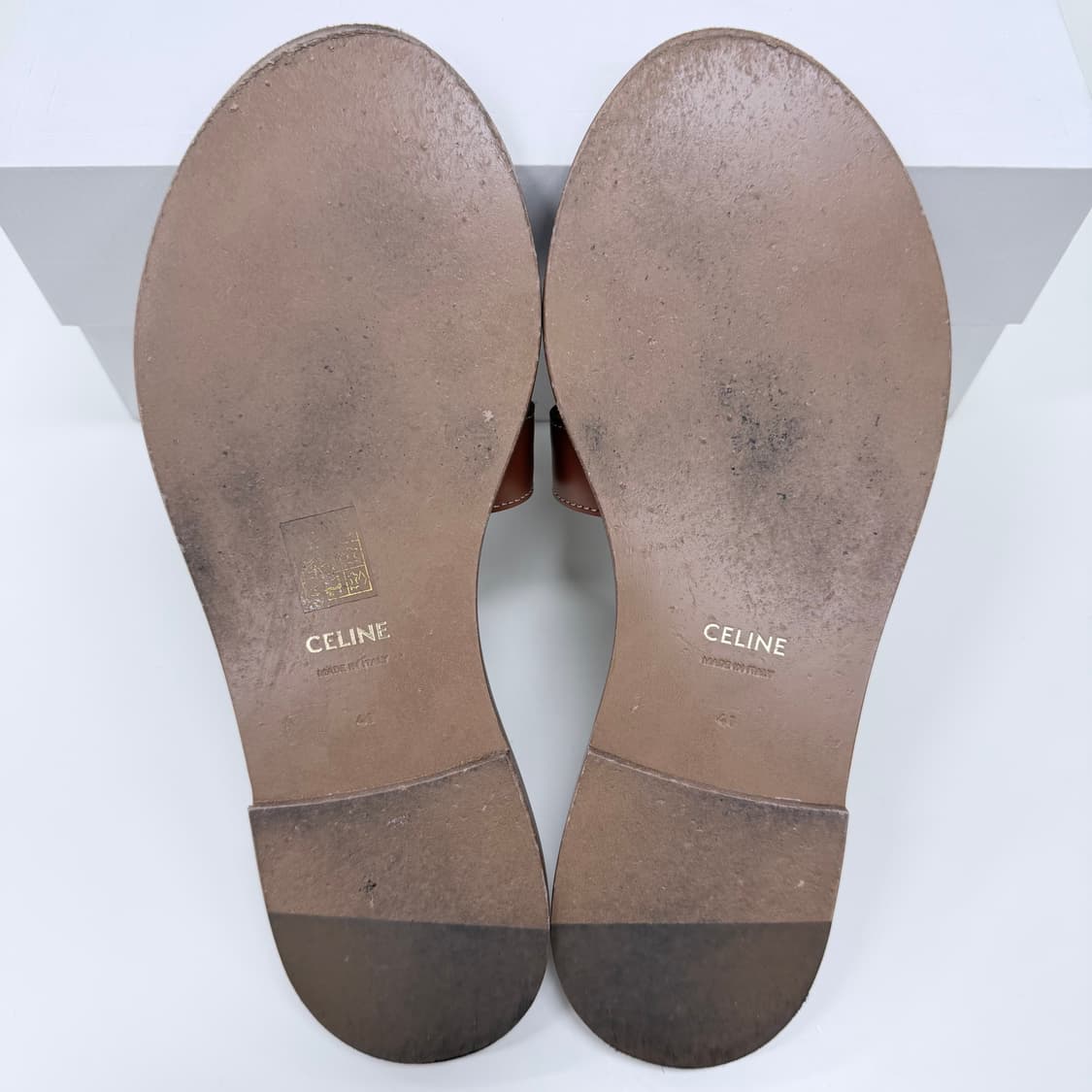 [S급/260] 셀린느 트리오페 카프스킨 뮬 샌들 슬리퍼 브라운 상품이미지8