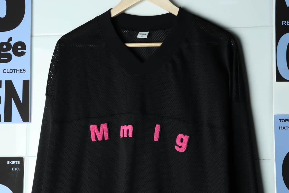 (L-2XL) 엠엠엘지 맨투맨 티셔츠 메쉬 오버핏 블록코어-H31101 상품이미지3