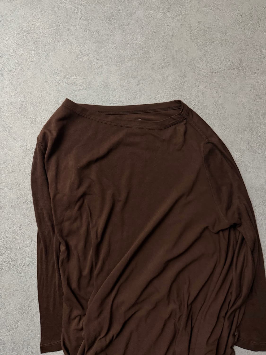 릭오웬스 브라운 드레이프 롱슬리브 상품이미지5