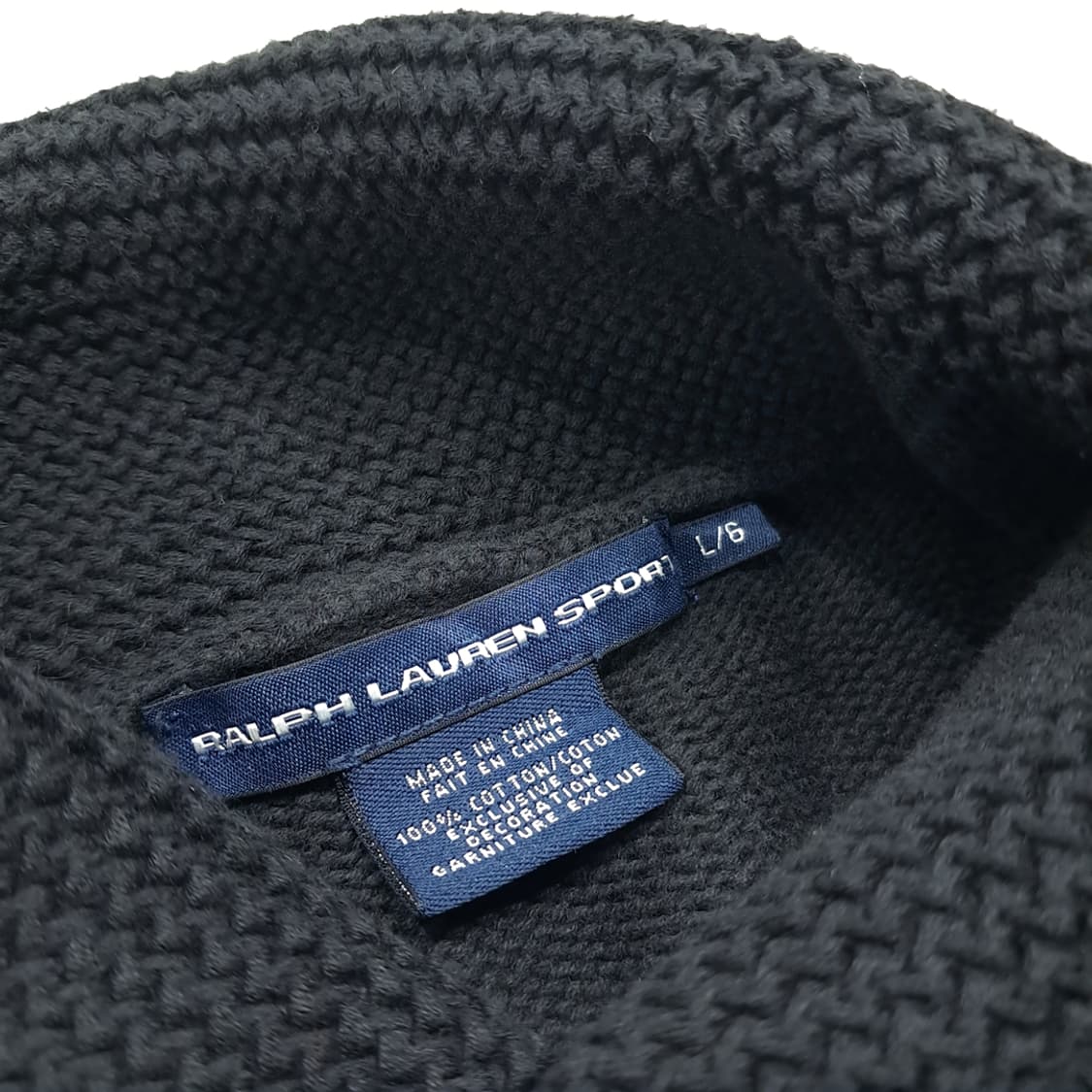 CL155 L 랄프로렌 스포츠 코튼 숄카라 니트 상품이미지3