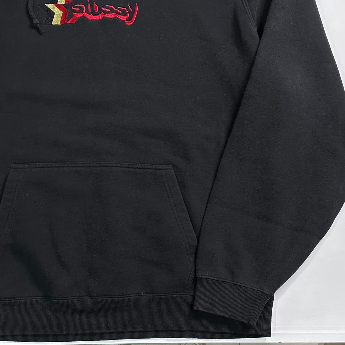 스투시 스타로고 블랙 오버사이즈 후드티  상품이미지4