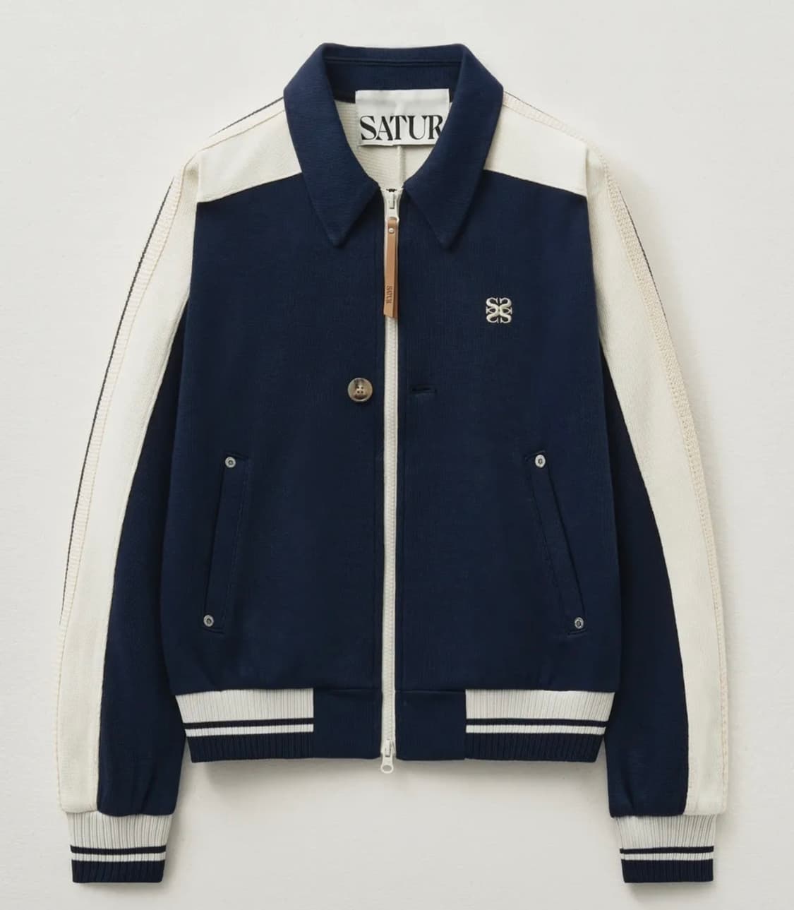 [Satur] 세터 로턴 칼라 트랙 집업 자켓 클래식 네이비 상품이미지1