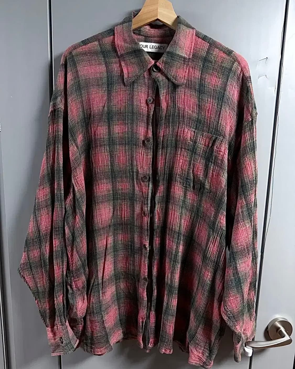 아워레가시 버로우드 셔츠 빅 럼버 체크 정품 상품이미지2