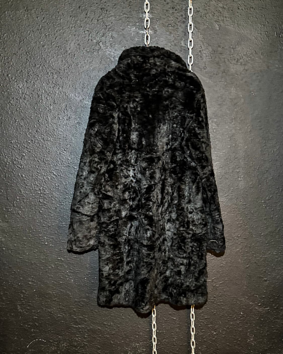 Comme Ça Ism – Black Faux Fur Long Coat  상품이미지6