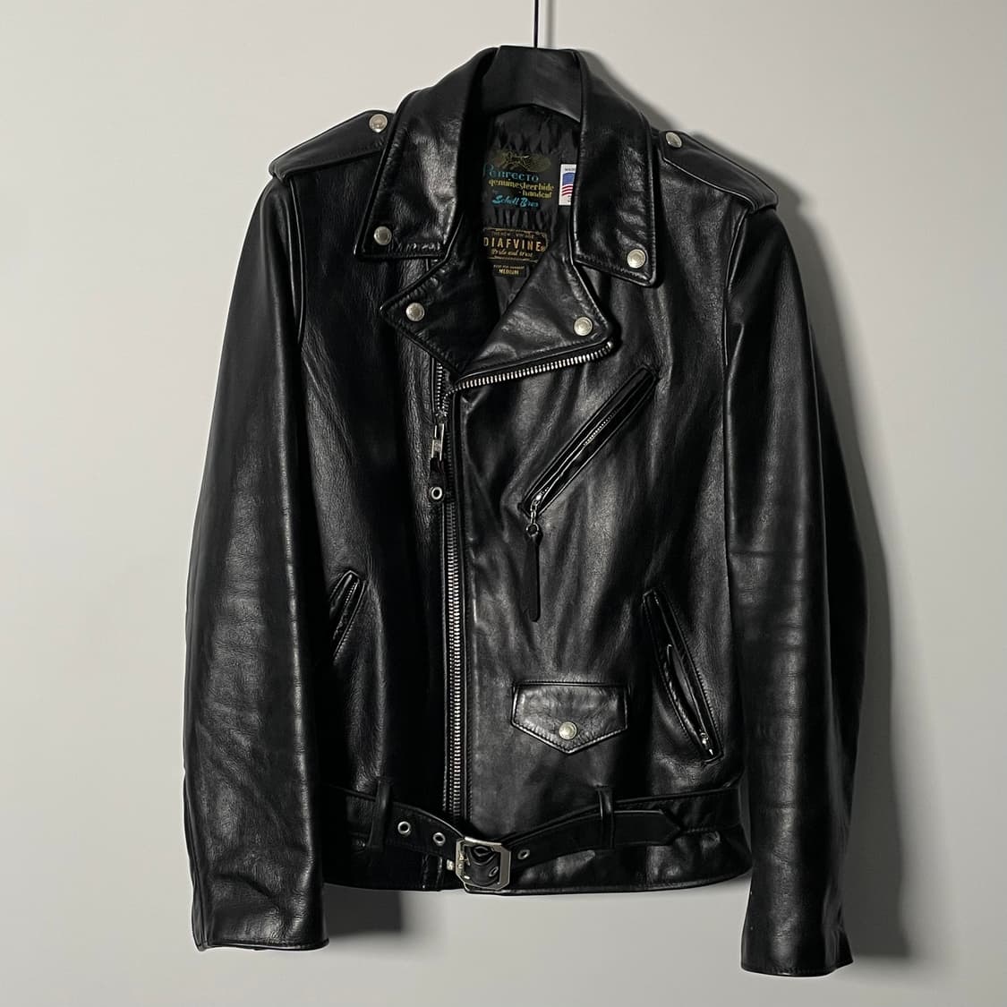 쇼트 X 디아프바인 626 리얼레더 라이더 자켓 (on.265)   상품이미지1