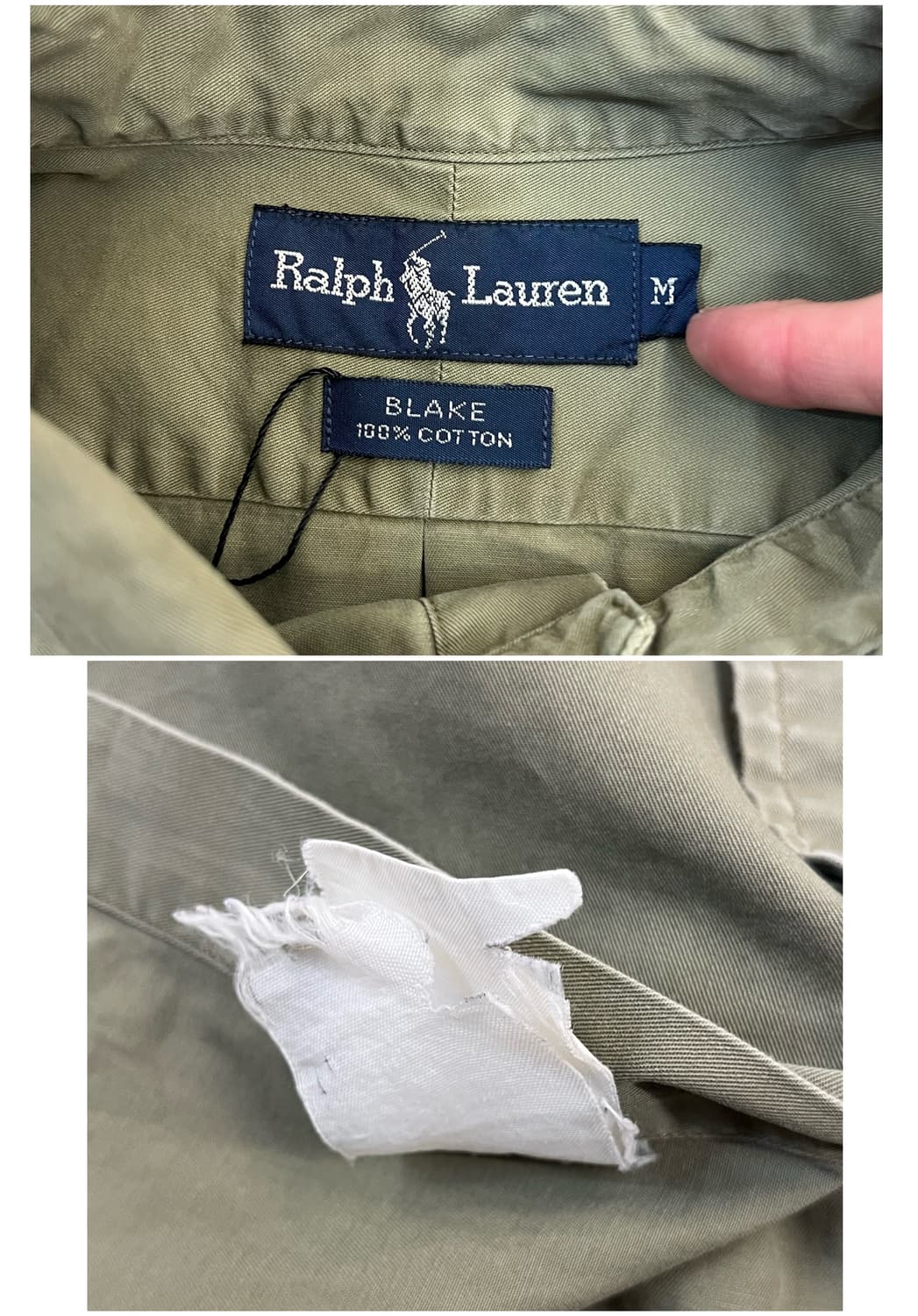 폴로 랄프로렌 셔츠 카키 M #csz4168 상품이미지3
